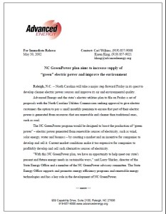 Advanced Energy News Release